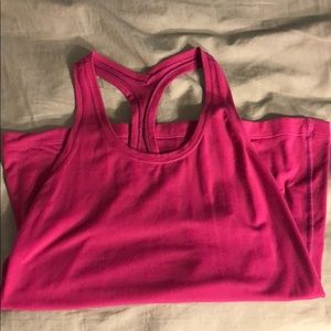 Lululemon tank- cool razorback 2- size 10- pink